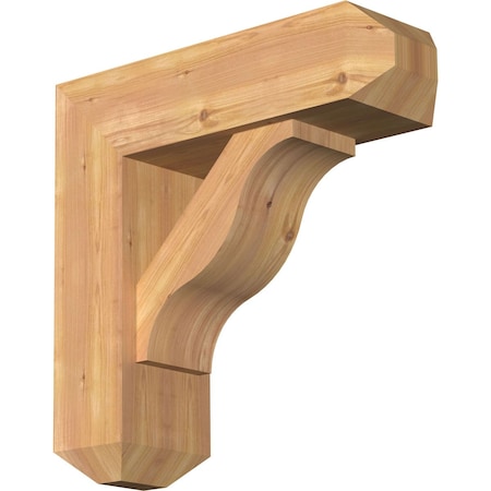 Ekena Millwork Funston Craftsman Smooth Bracket w/ Offset Brace, Western Red Cedar, 7 1/2"W x 24"D x 24"H BKT0806X24X24FST04SWR